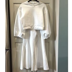 Halfheart White Casual Pants and Sweatshirt